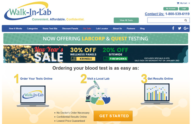 Walk In Lab homepage