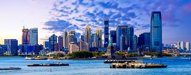 skyline of Jersey City New Jersey